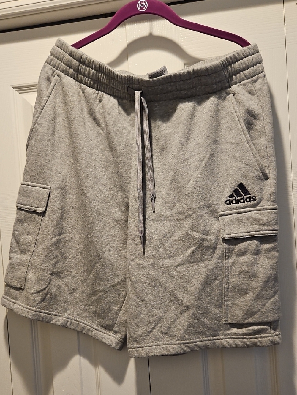 Adidas Men’s Light Gray Cargo Sweat Shorts